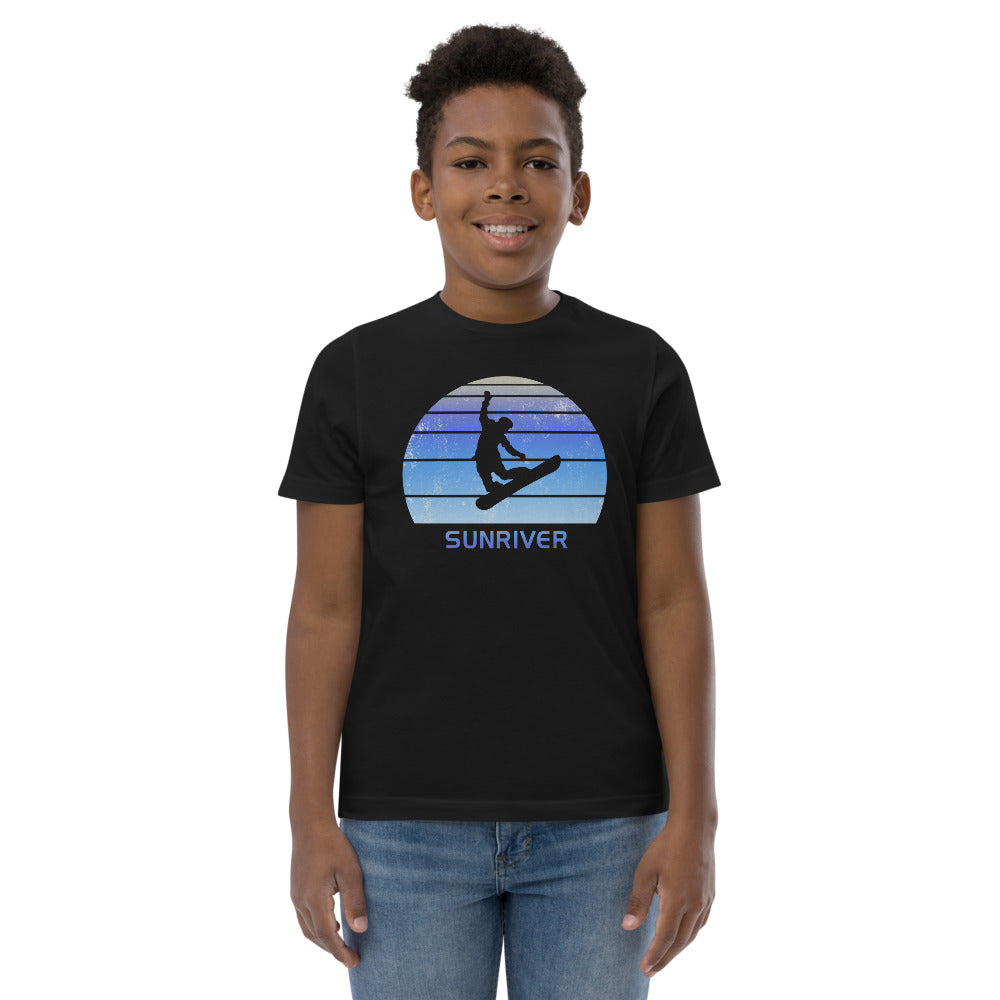 Retro Sunriver Oregon Snowboarding Fan Youth Jersey T-Shirt