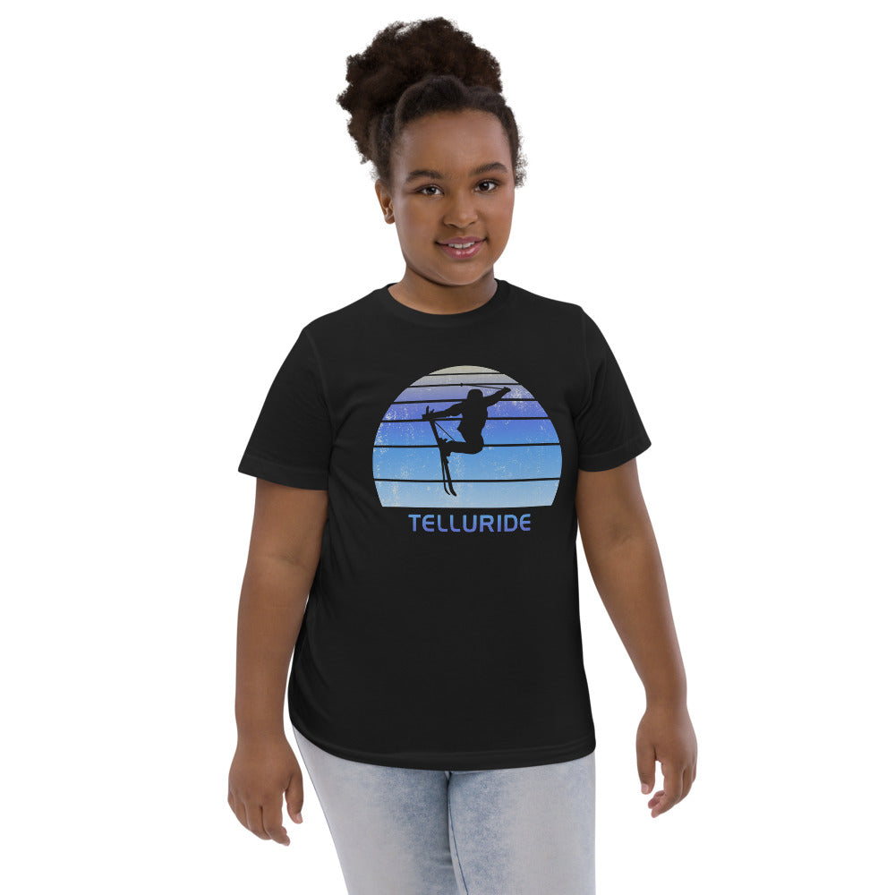 Retro Telluride Colorado Skiing Fan Youth Jersey T-Shirt