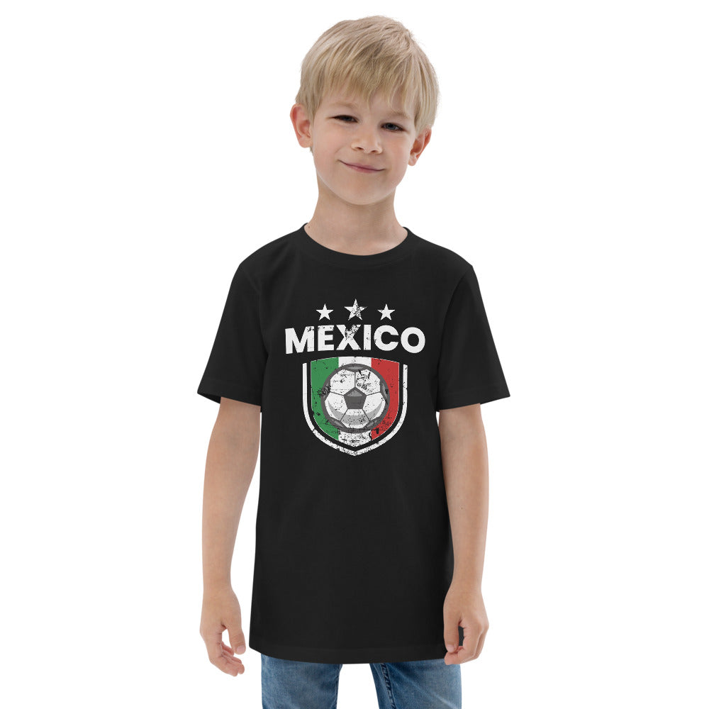 Retro Mexico Soccer Team Football Fan Country Mexican Flag Youth Jersey T-Shirt