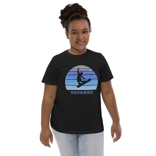 Retro Snowbird Utah Snowboarding Fan Youth Jersey T-Shirt