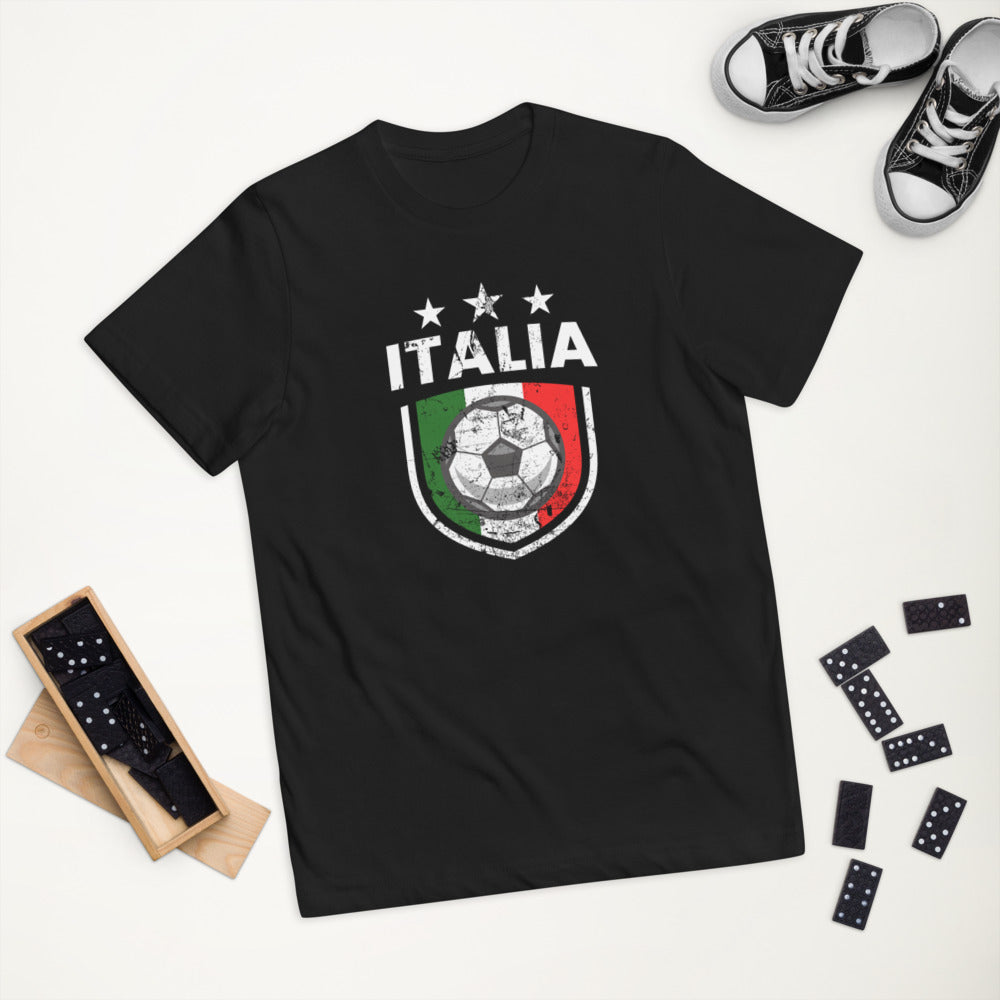 Retro Italy Soccer Team Football Fan Country Italia Italian Flag Youth Jersey T-Shirt