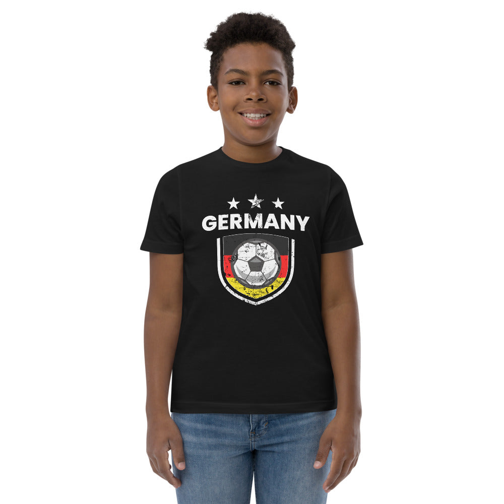 Retro Germany Soccer Team Football Fan Country Deutschland German Flag Youth Jersey T-Shirt