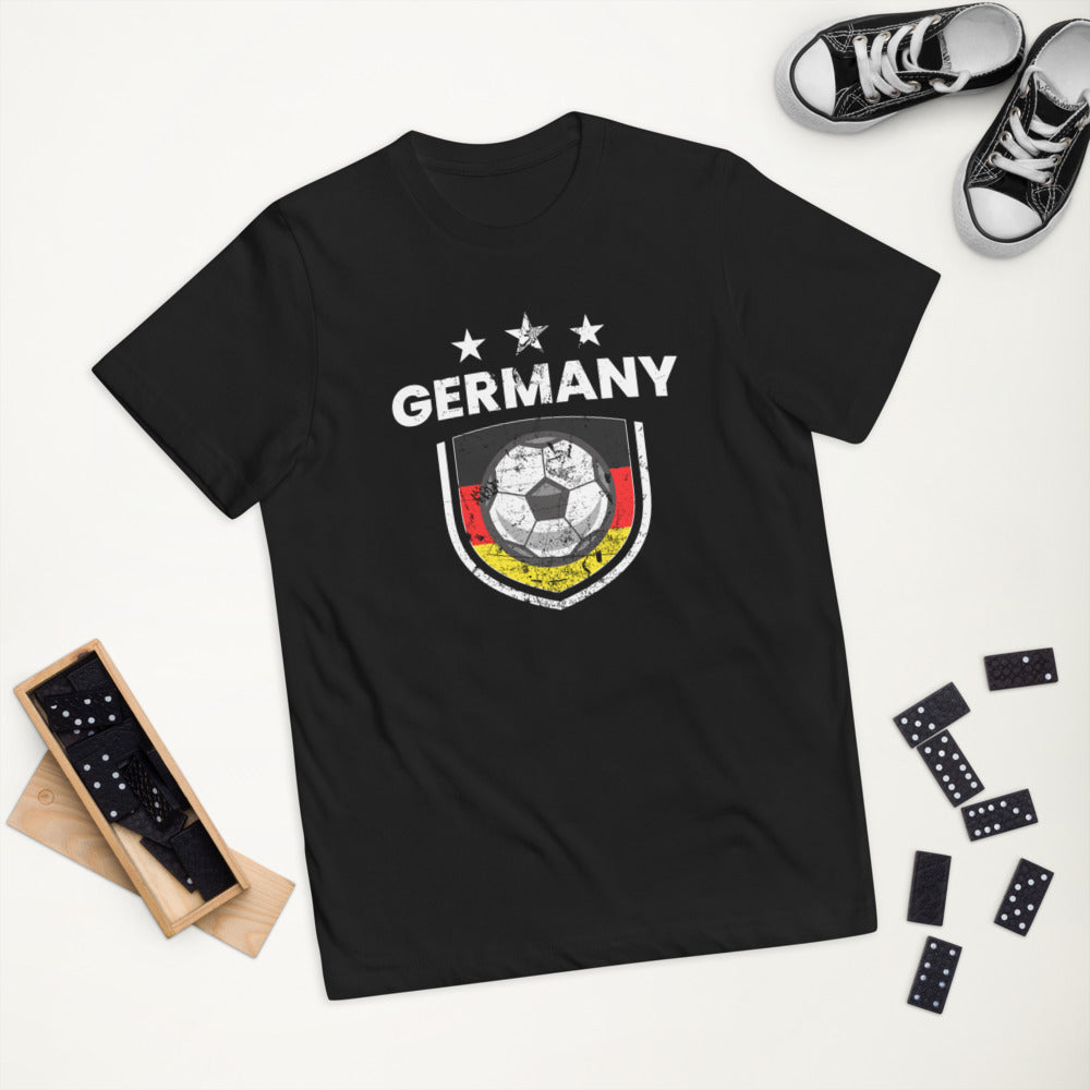 Retro Germany Soccer Team Football Fan Country Deutschland German Flag Youth Jersey T-Shirt