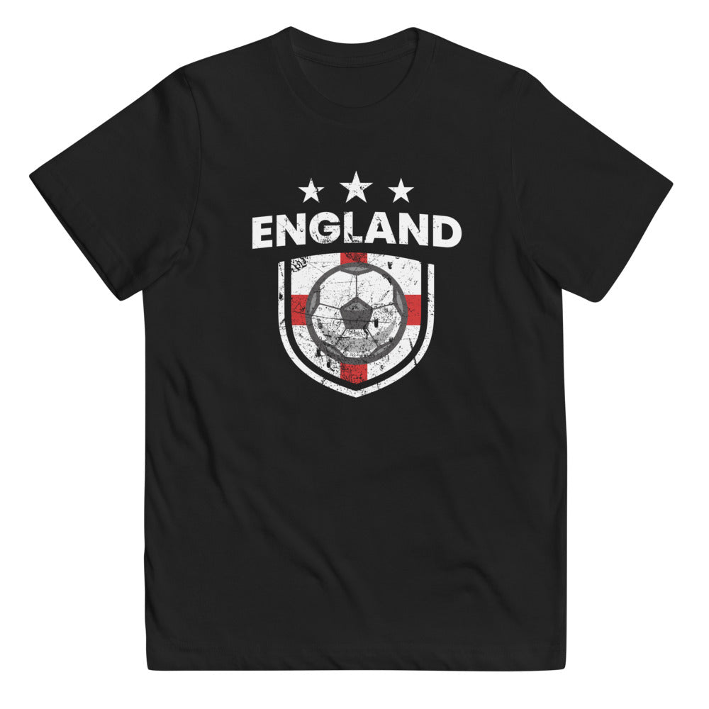 Retro England Soccer Team Football Fan English Flag Youth Jersey T-Shirt