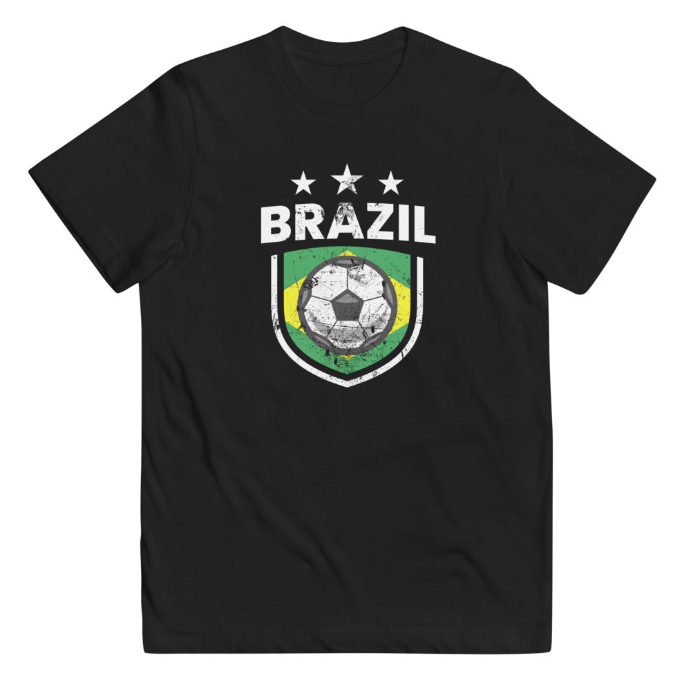 Retro Brazil Soccer Team Football Fan Country Brasil Brazilian  Youth Jersey T-Shirt