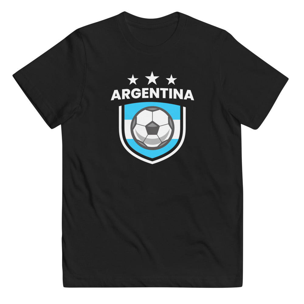 Retro Argentina Soccer Team Football Fan Country Argentinian Flag Youth Jersey T-Shirt