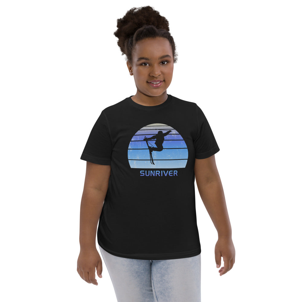 Retro Sunriver Oregon Skiing Fan Youth Jersey T-Shirt