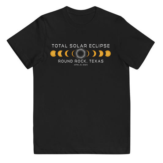 Round Rock Texas Solar Eclipse 2024 April 8 Souvenir Youth Jersey T-Shirt