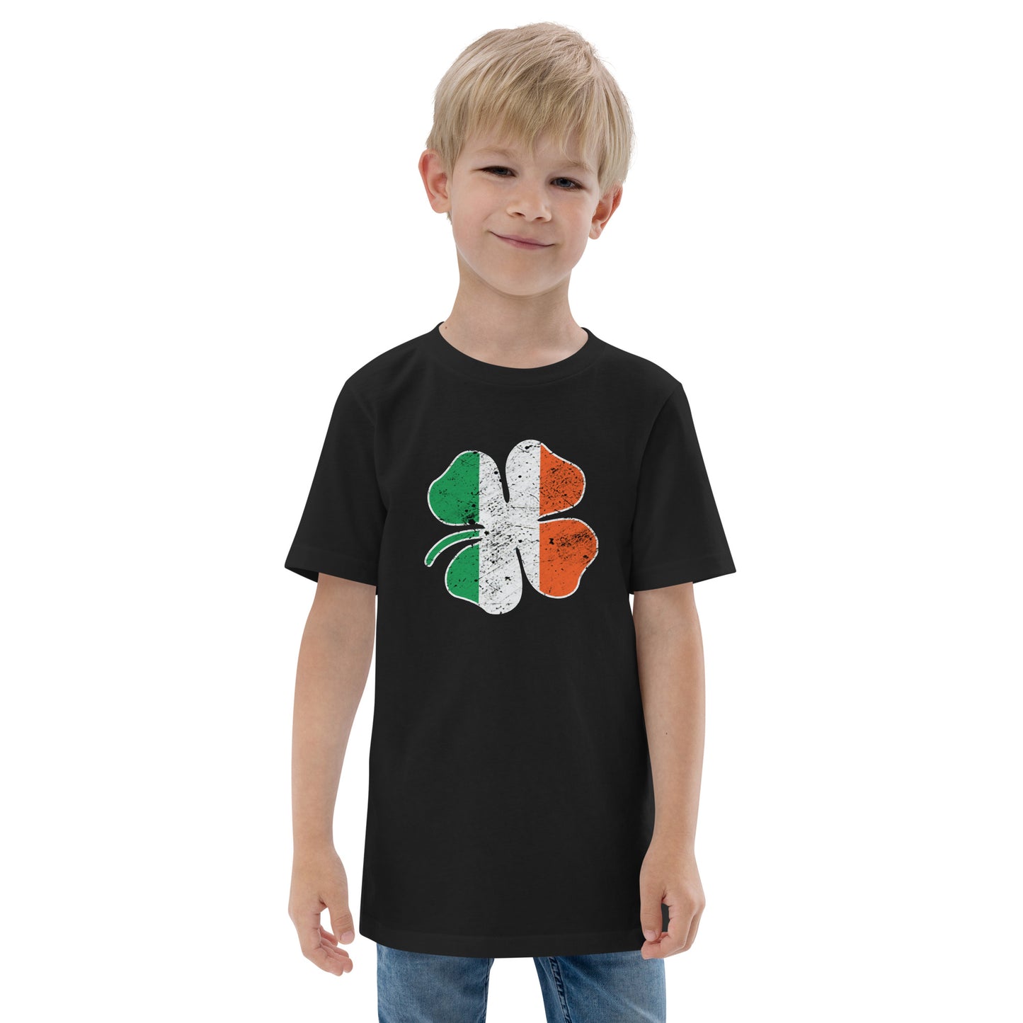 St. Patrick's Day Irish Flag Clover Shamrock Youth Jersey T-Shirt