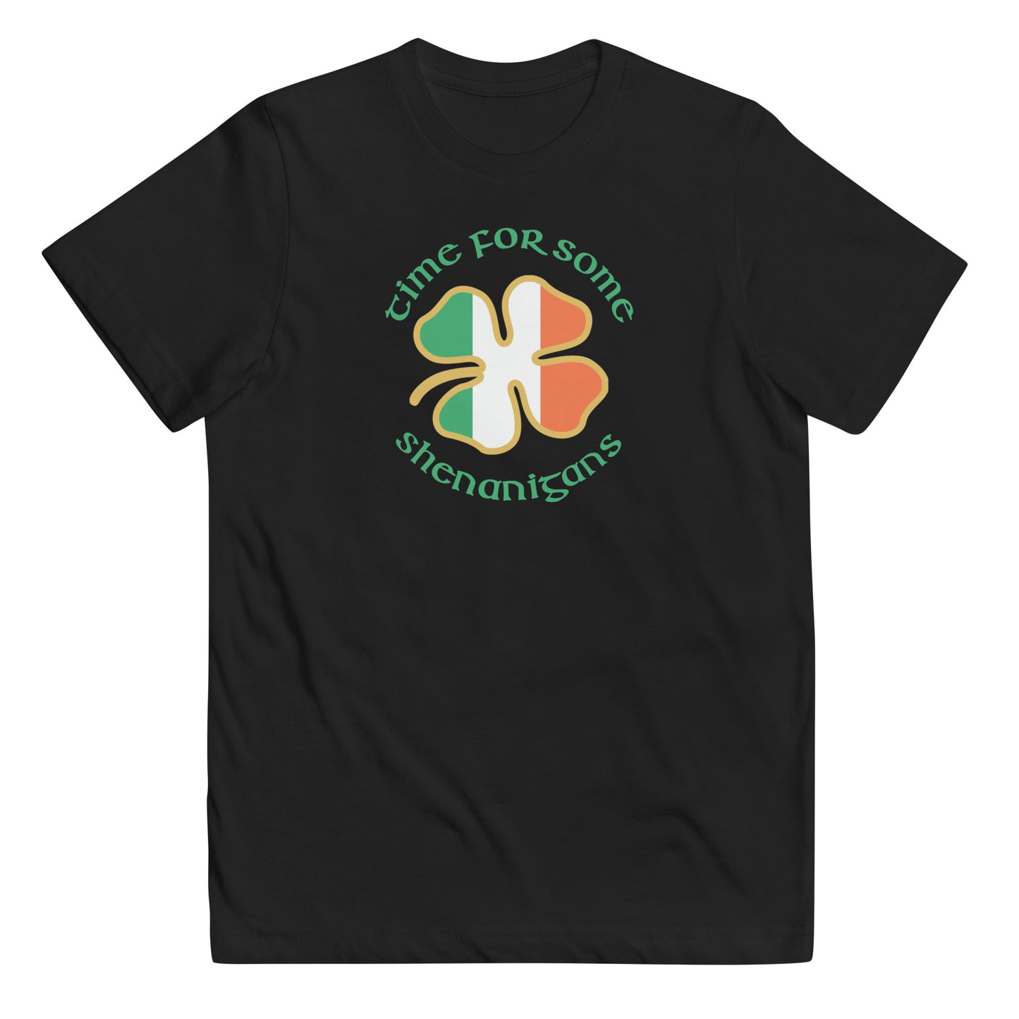 Funny Time For Some Shenanigans Irish Flag St. Patrick's Day Youth Jersey T-Shirt