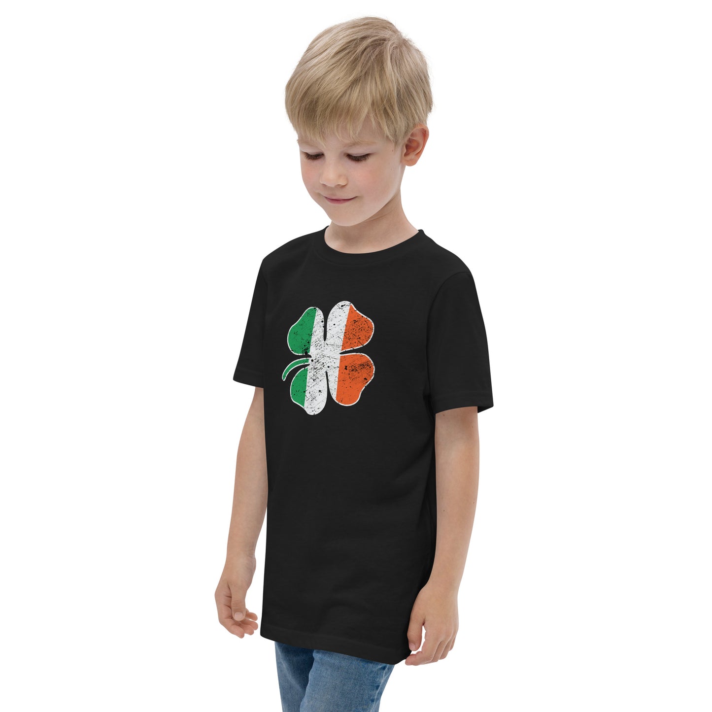 St. Patrick's Day Irish Flag Clover Shamrock Youth Jersey T-Shirt