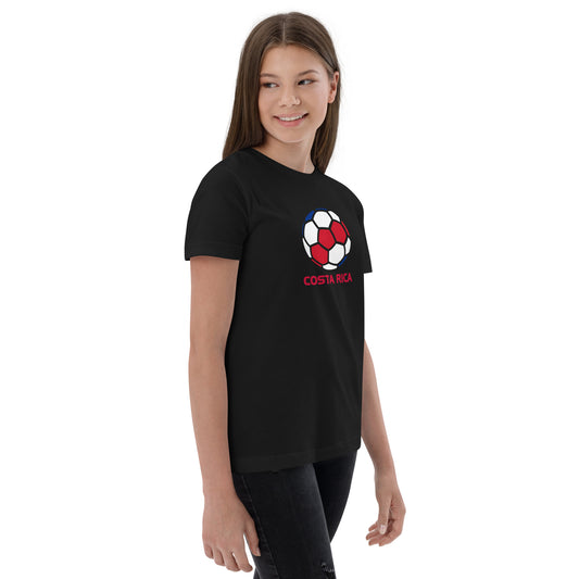 Costa Rica National Soccer Team Football Country Flag Pride Youth Jersey T-Shirt