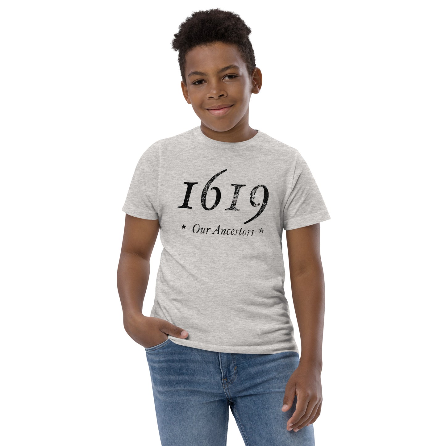 1619 Our Ancestors Pride African American History Youth Jersey T-Shirt