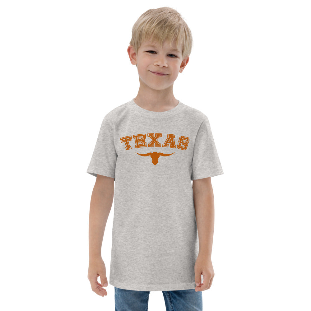 State Of Texas Fan Long Horn College Football Youth Jersey T-Shirt