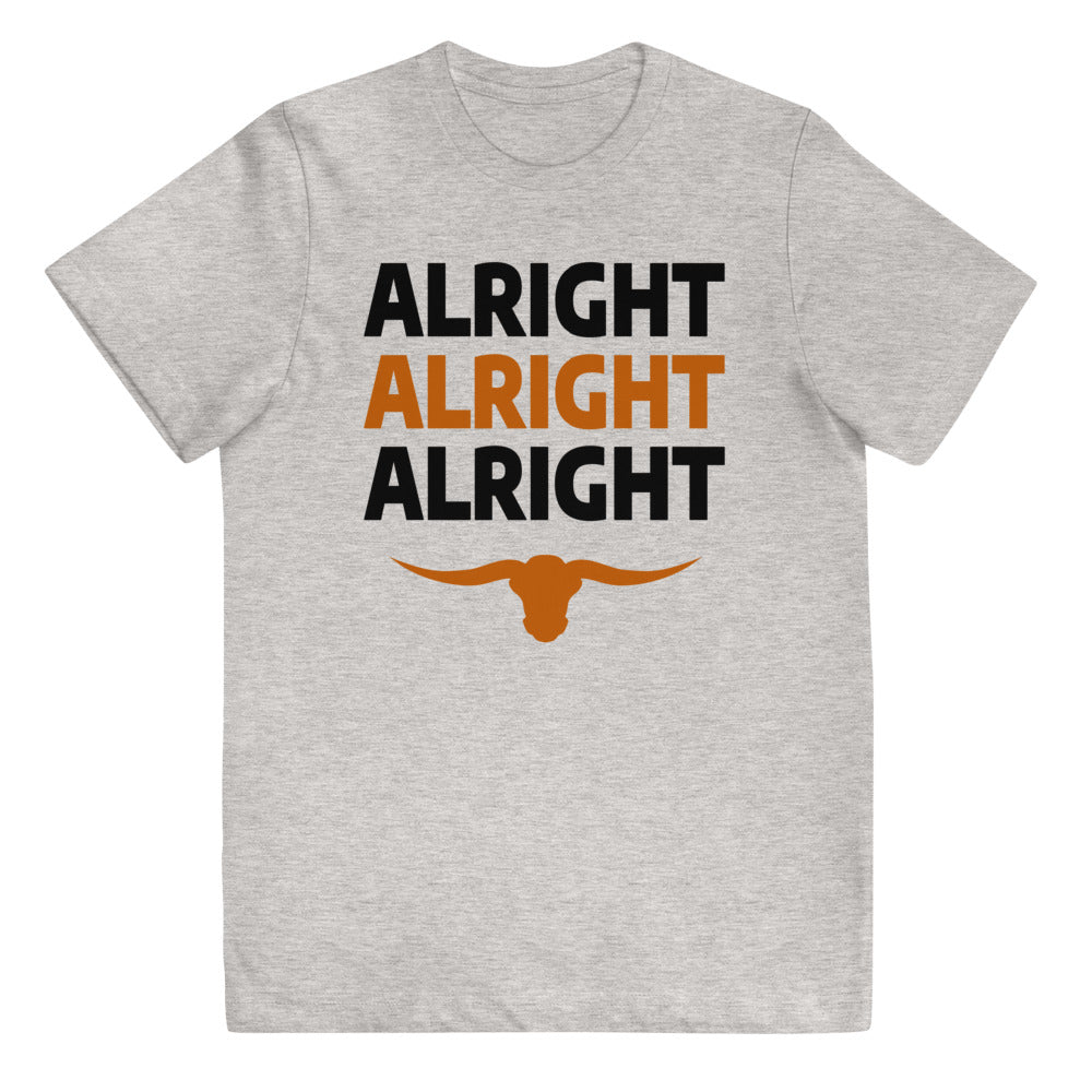 Alright Alright Alright Texas Fan College Football Youth Jersey T-Shirt