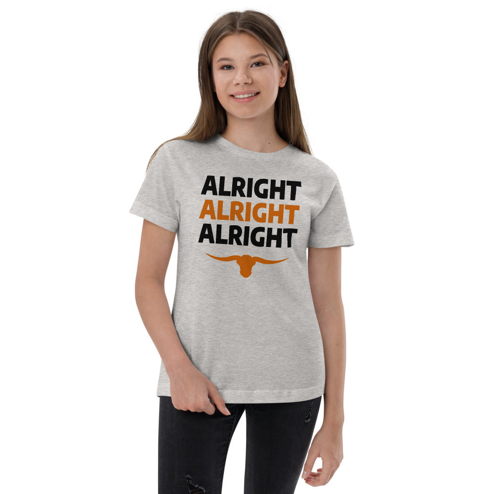 Alright Alright Alright Texas Fan College Football Youth Jersey T-Shirt