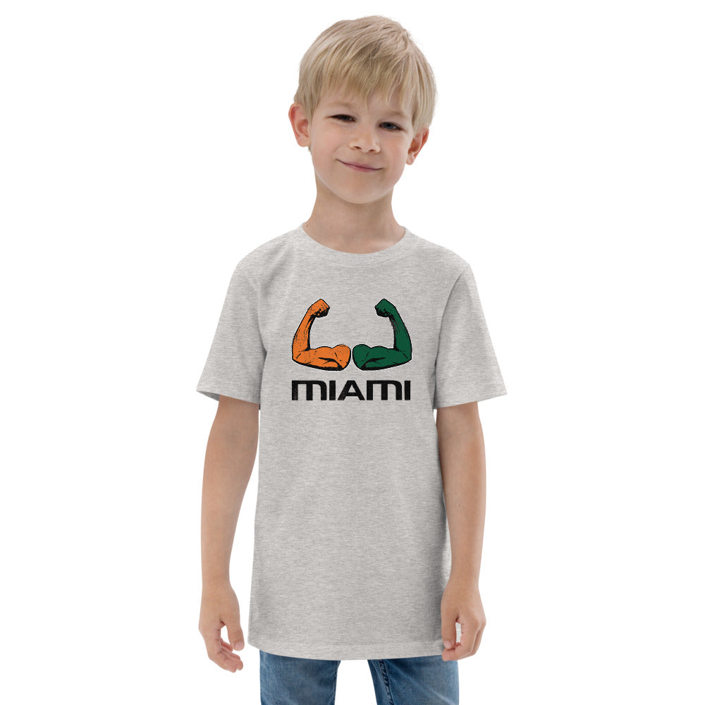 Miami 305 Area Code Native College Football Fan Youth Jersey T-Shirt