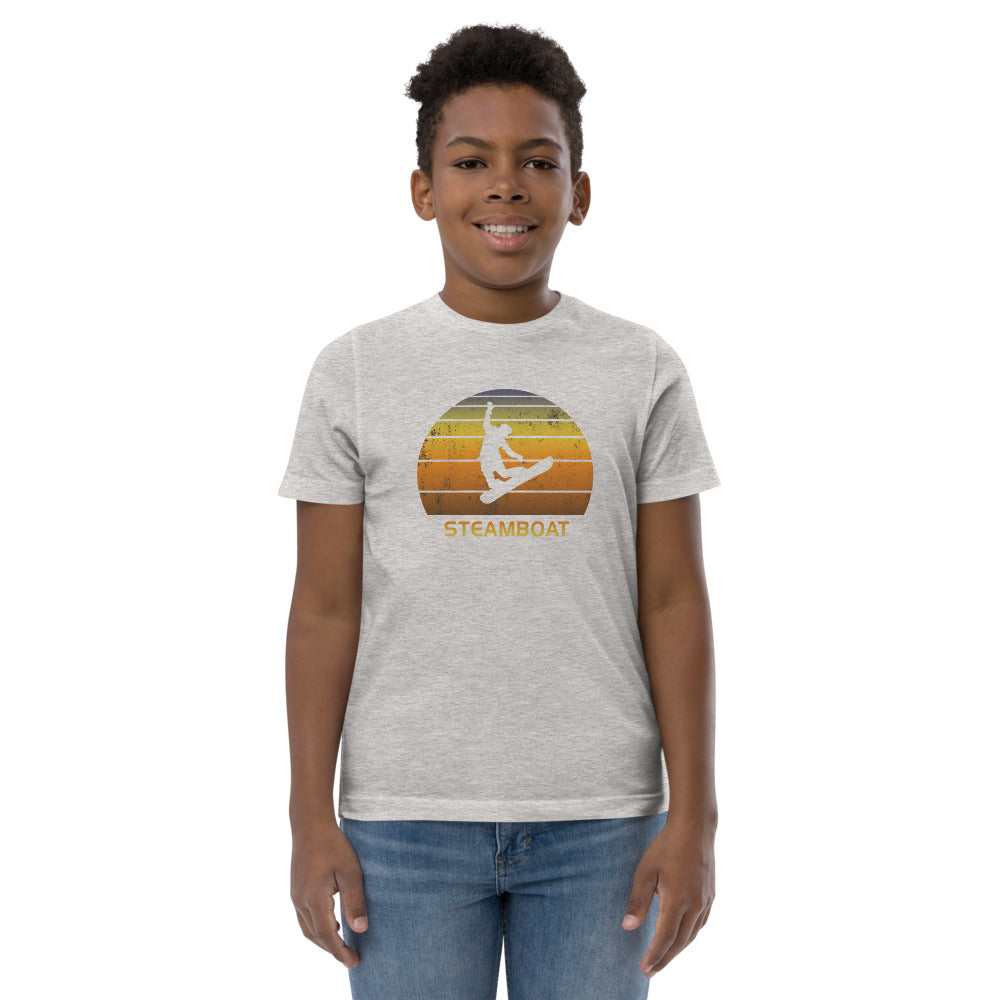 Retro Steamboat Colorado Snowboarding Fan Youth Jersey T-Shirt