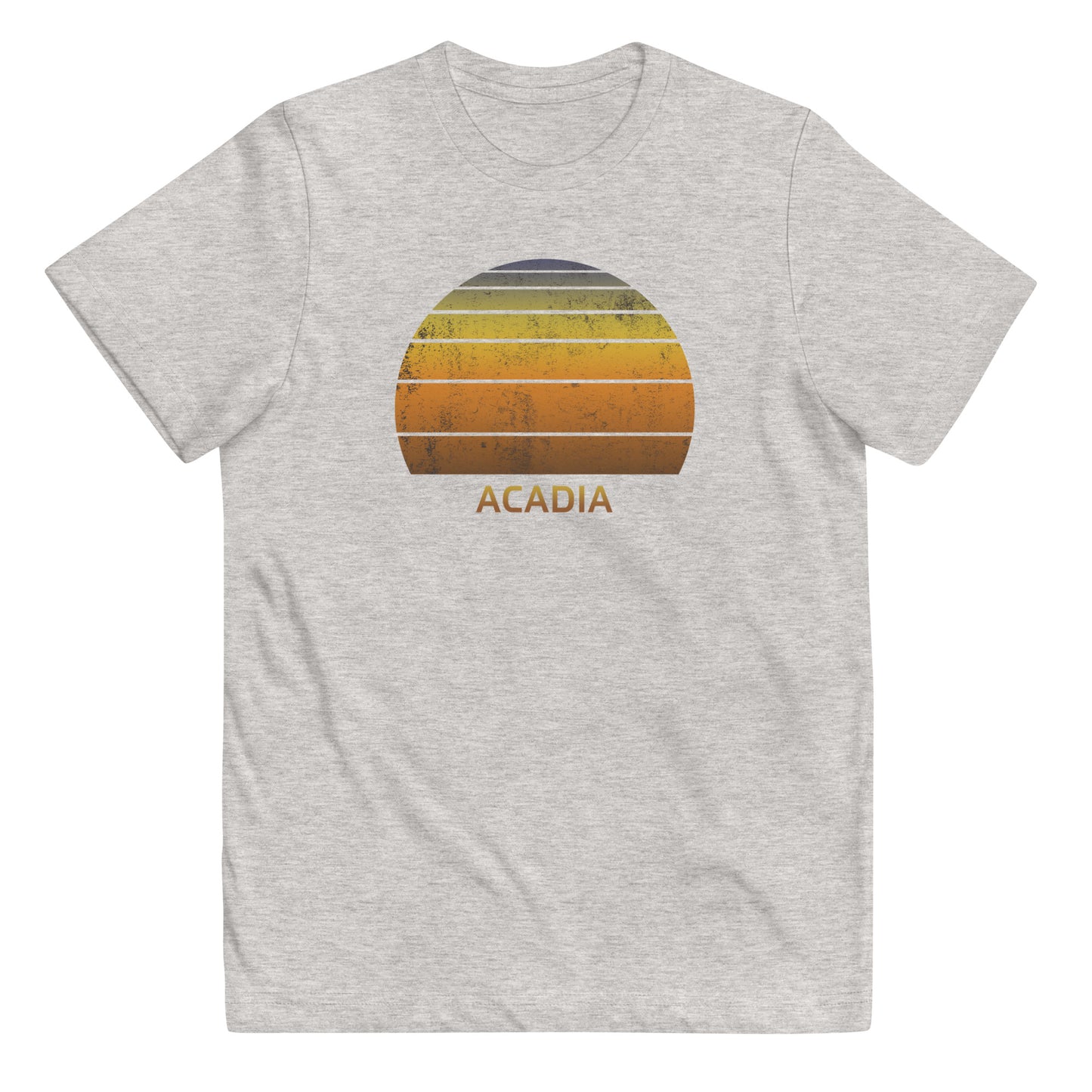 Retro Acadia National Park Souvenir Vacation Sunset Youth Jersey T-Shirt