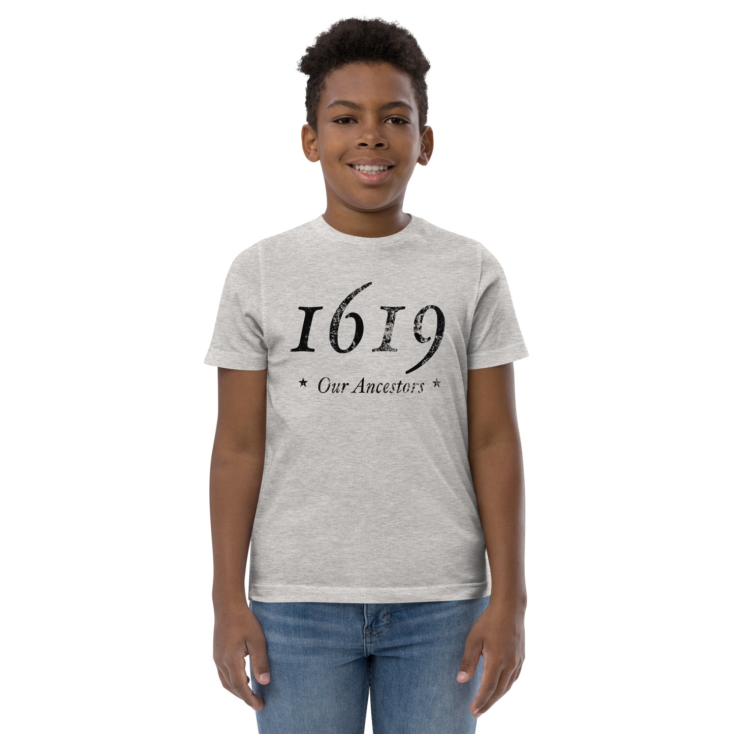 1619 Our Ancestors Pride African American History Youth Jersey T-Shirt