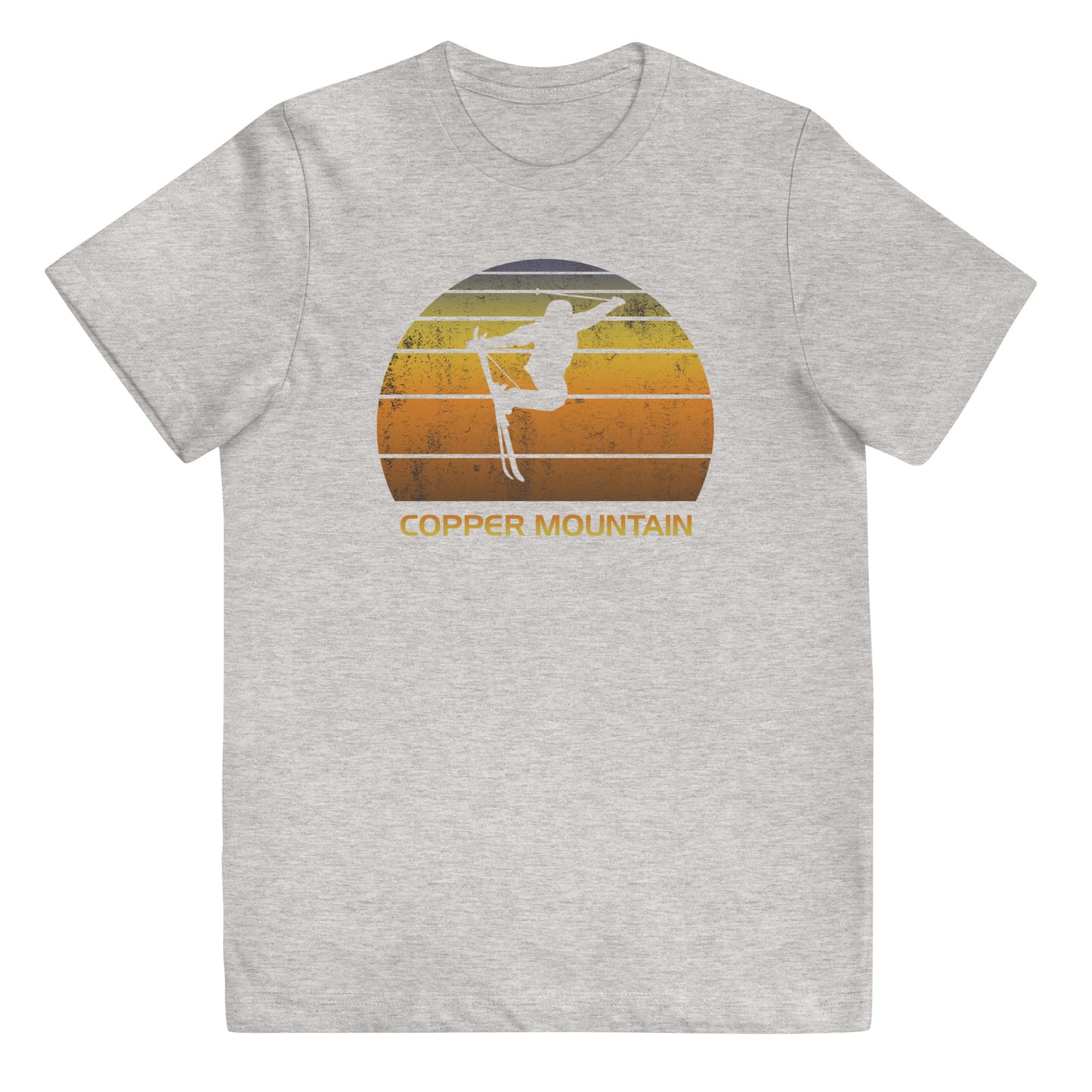 Retro Copper Mountain Colorado Ski Fan Skier Skiing Sunset Youth Jersey T-Shirt