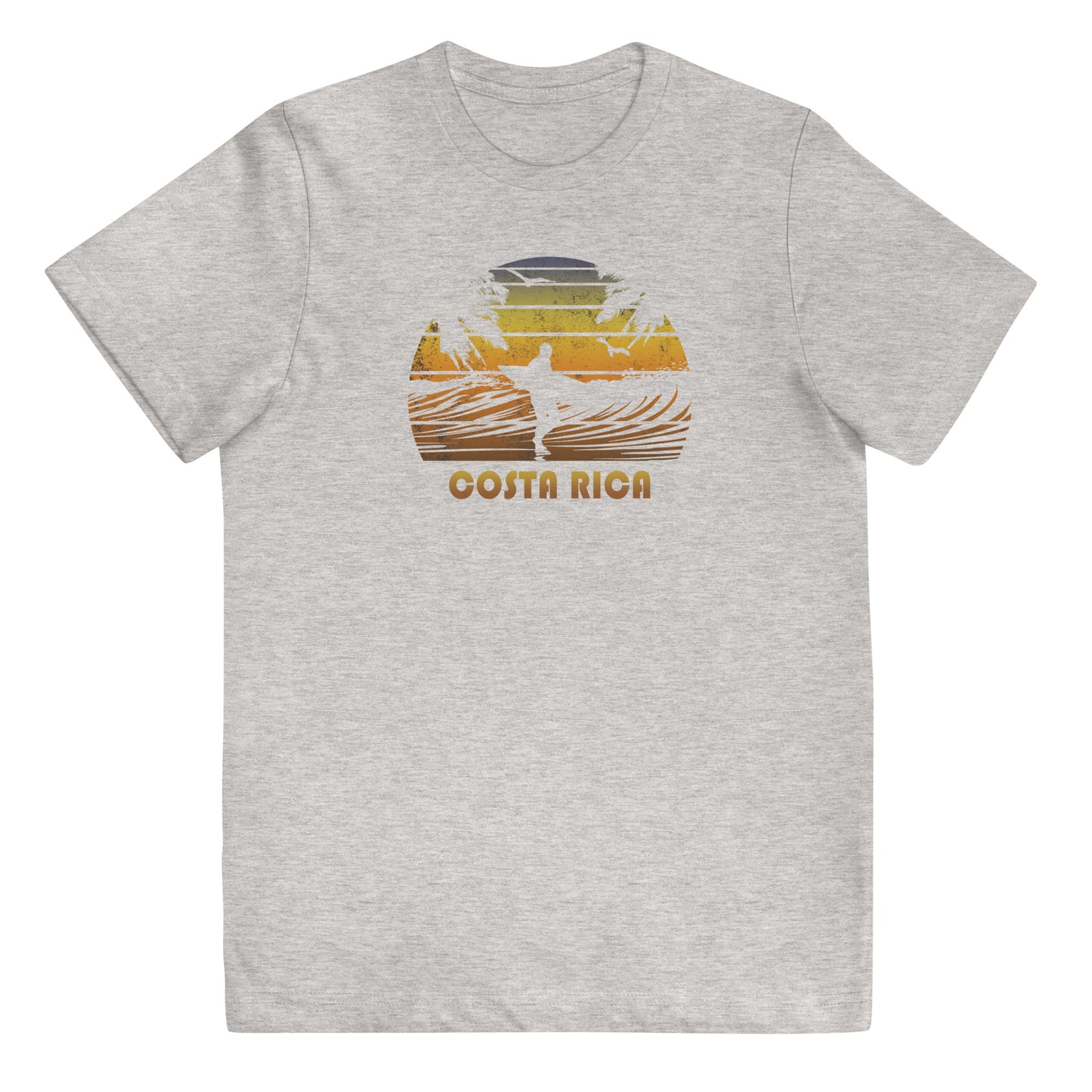 Retro Costa Rica Surfing Fan Surfer Beach Sunset Souvenir Youth Jersey T-Shirt