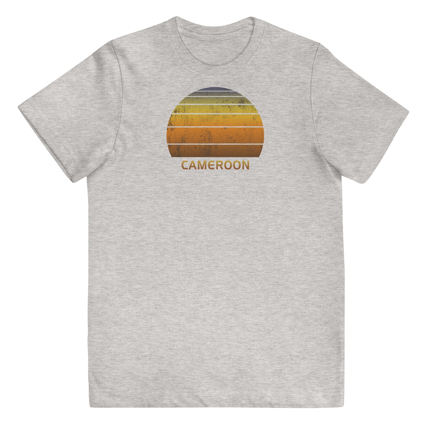 Retro Cameroon Africa Vacation Souvenir Sunset Youth Jersey T-Shirt