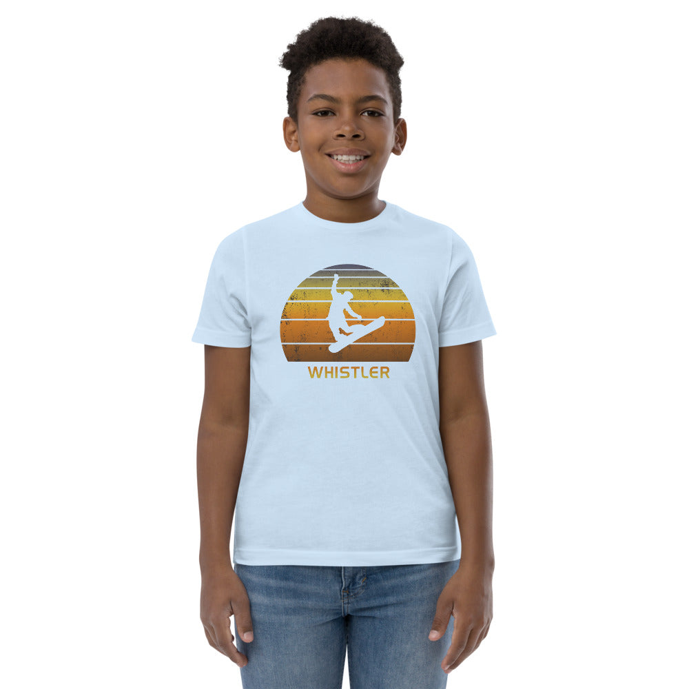 Retro Whistler Canada Snowboarding Fan Youth Jersey T-Shirt