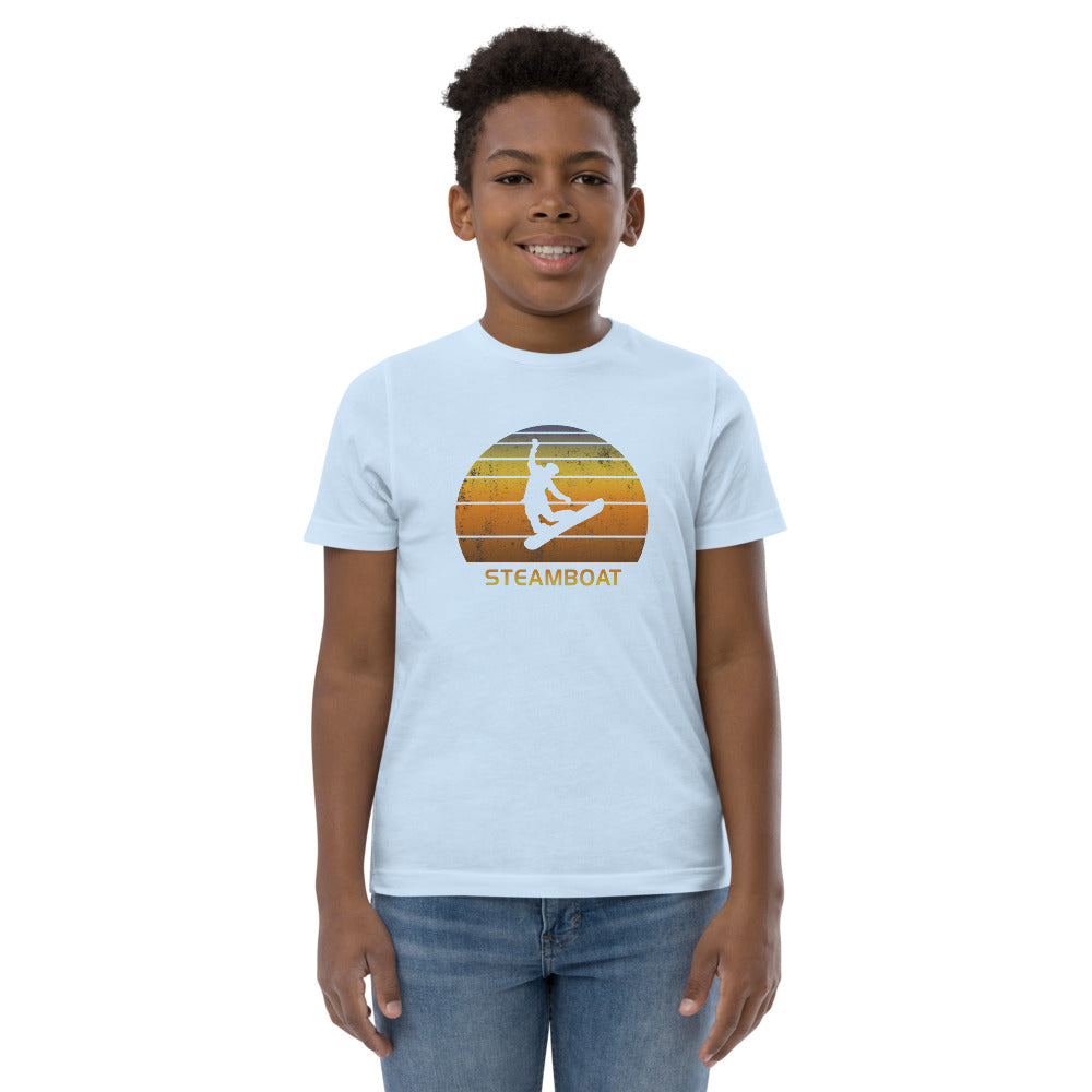 Retro Steamboat Colorado Snowboarding Fan Youth Jersey T-Shirt