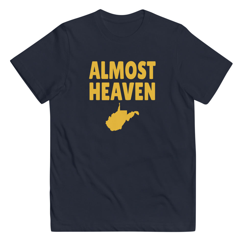 Almost Heaven West Virginia Fan College Football Youth Jersey T-Shirt