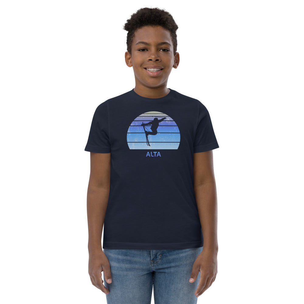 Retro Alta Utah Skiing Fan Youth Jersey T-Shirt