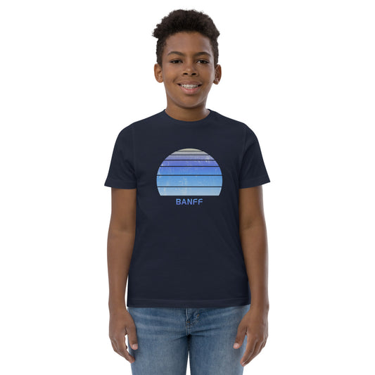 Retro Banff Canada Ski Skiing Fan Youth Jersey T-Shirt