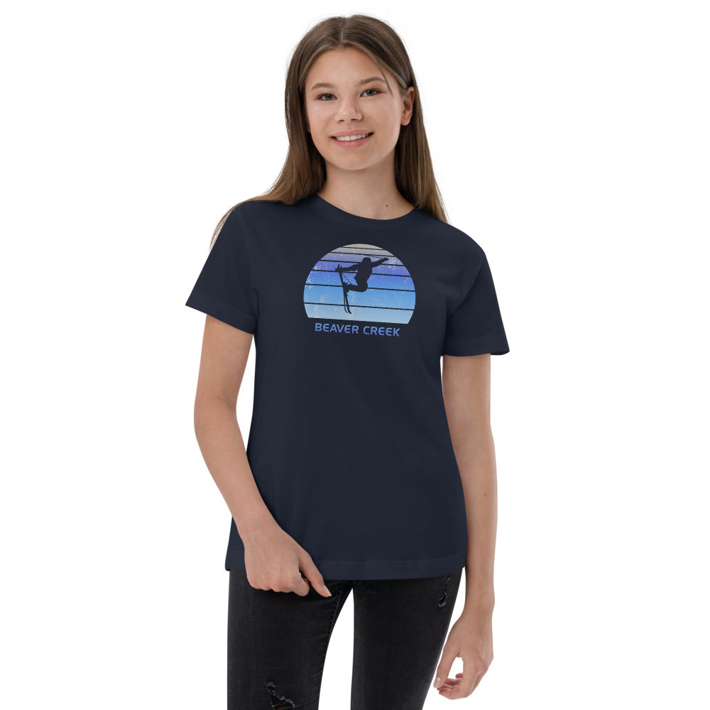 Retro Beaver Creek Colorado Skiing Fan Youth Jersey T-Shirt