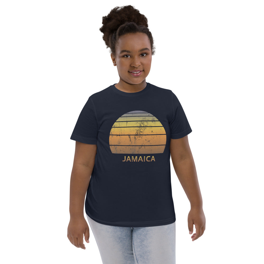 Retro Jamaica  Beach Vacation Souvenir Youth Jersey T-Shirt