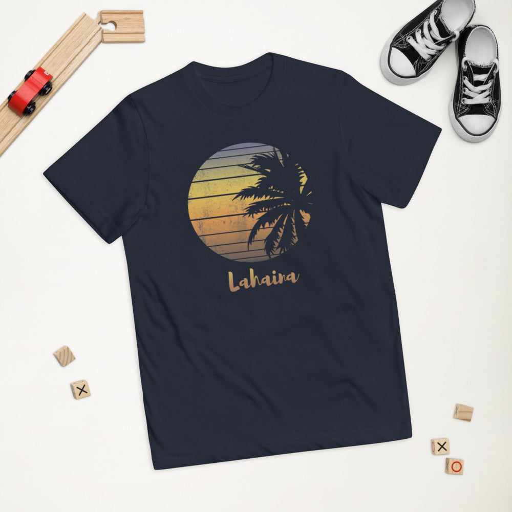 Retro Lahaina Maui Hawaii Hawaiian Beach Vacation Souvenir Youth Jersey T-Shirt