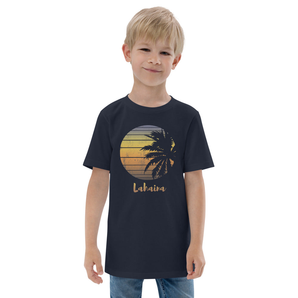 Retro Lahaina Maui Hawaii Hawaiian Beach Vacation Souvenir Youth Jersey T-Shirt