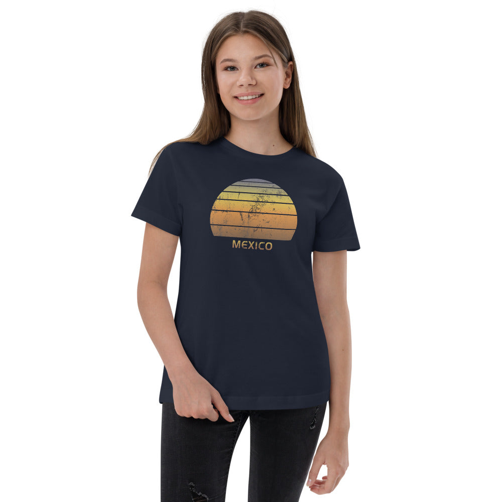 Retro Mexico Mexican Beach Vacation Souvenir Youth Jersey T-Shirt