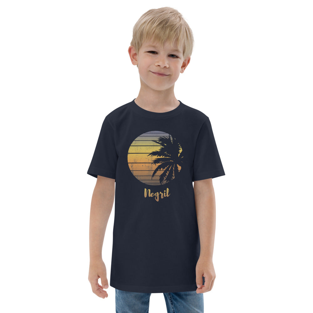 Retro Negril Jamaica  Beach Vacation Souvenir Youth Jersey T-Shirt