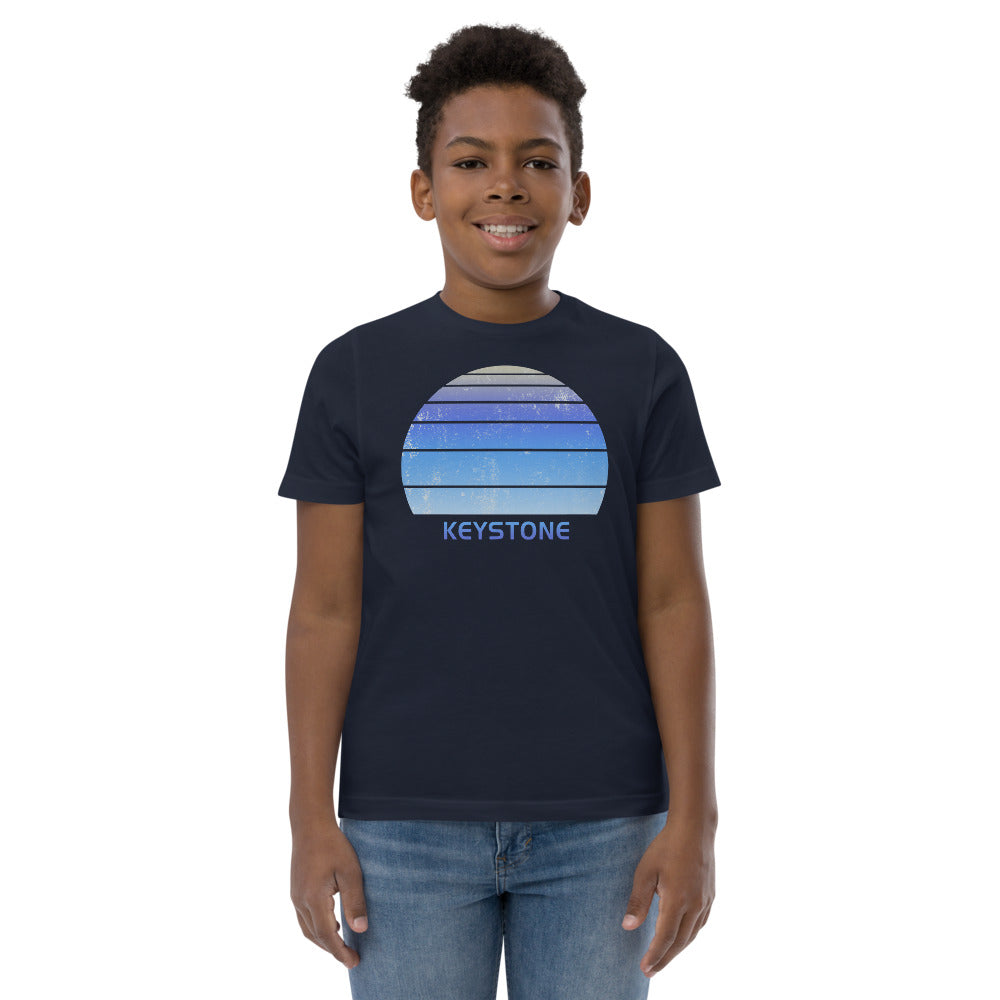 Retro Keystone Colorado Ski Skiing Fan Youth Jersey T-Shirt