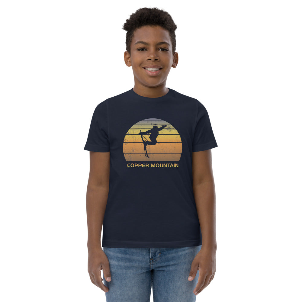 Cool Retro Copper Mountain Colorado Skiing Ski Fan Youth Jersey T-Shirt