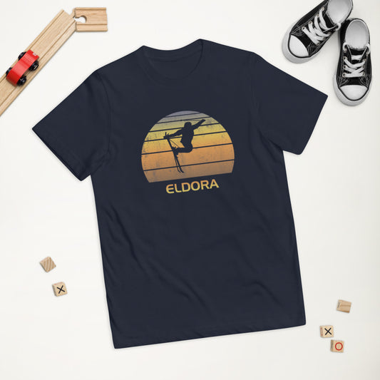 Cool Retro Eldora Colorado Skiing Ski Fan Youth Jersey T-Shirt