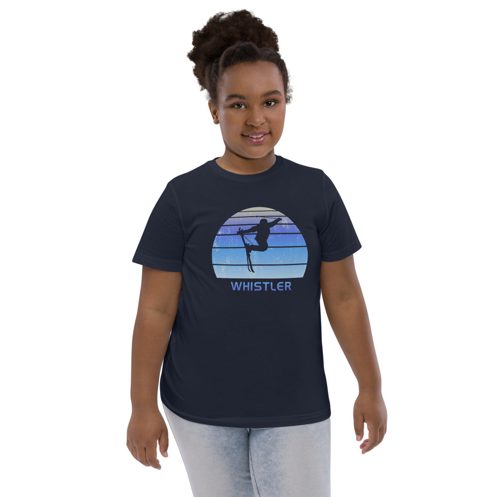 Retro Whistler Canada Skiing Fan Youth Jersey T-Shirt