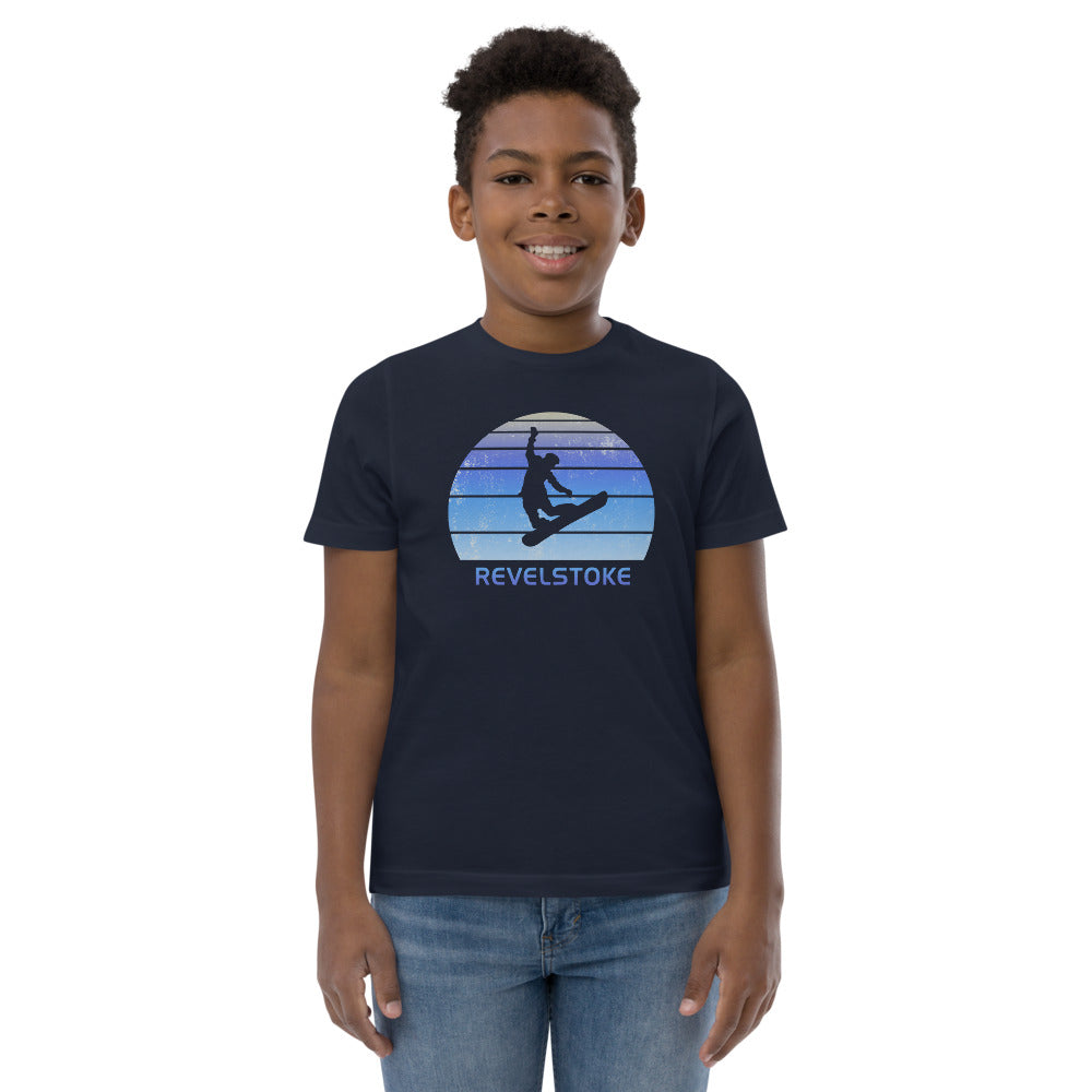 Retro Revelstoke Canada Snowboarding Fan Youth Jersey T-Shirt