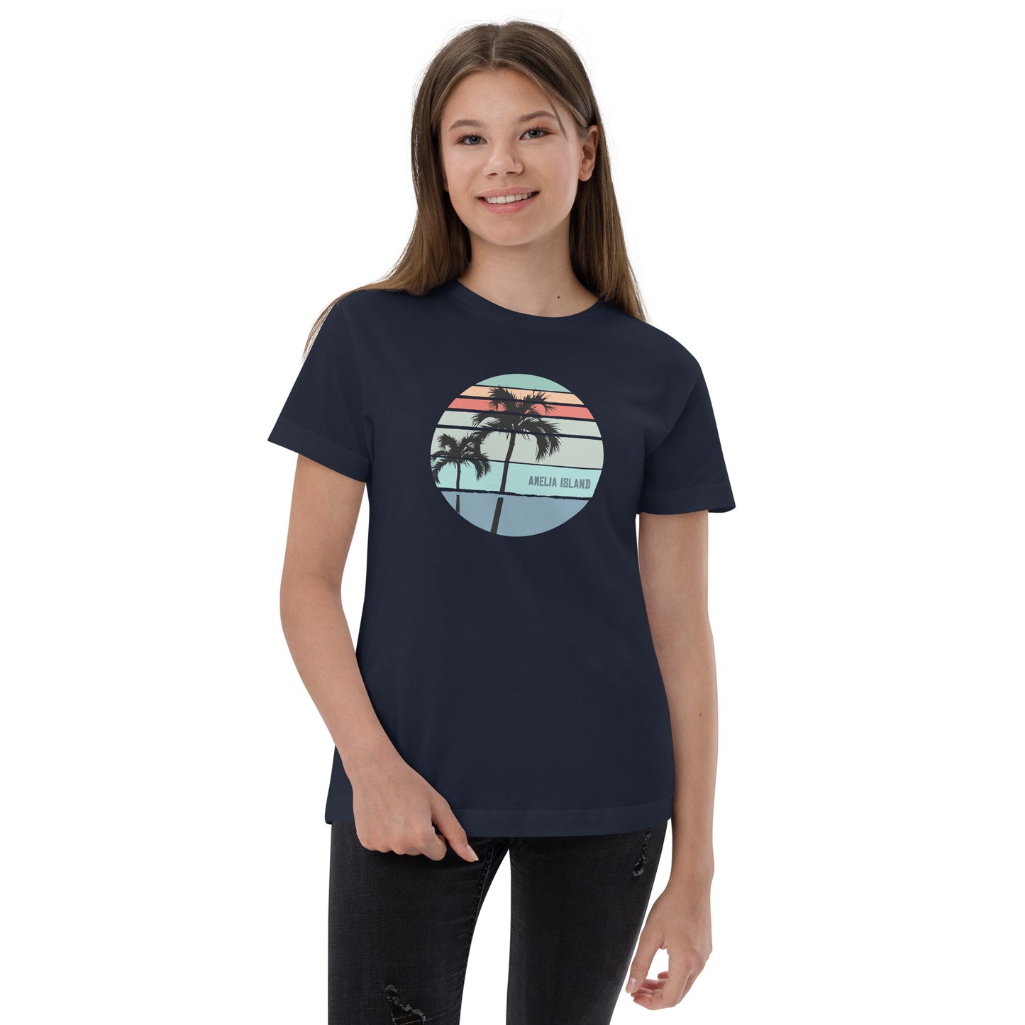 Amelia Island Florida Artistic Vacation Souvenir Youth Jersey T-Shirt