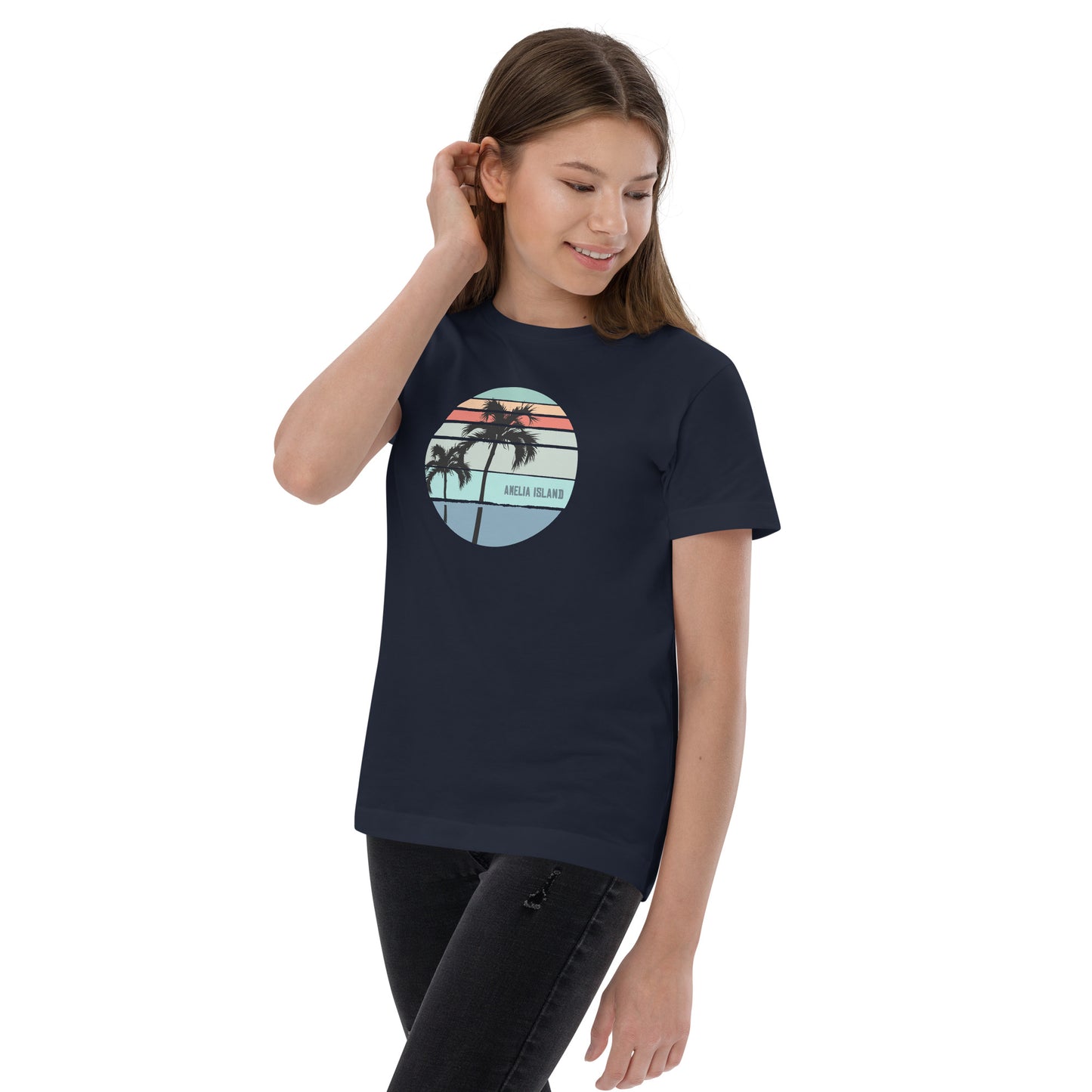 Amelia Island Florida Artistic Vacation Souvenir Youth Jersey T-Shirt