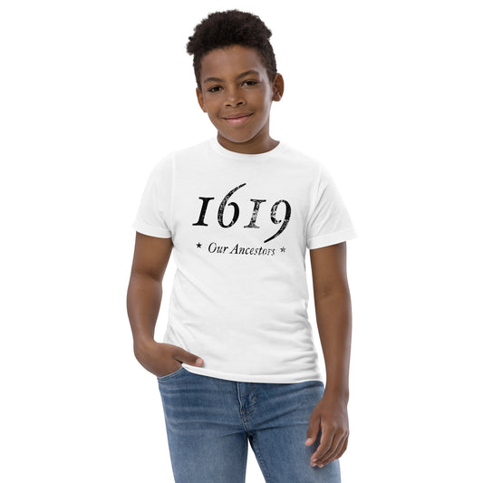 1619 Our Ancestors Pride African American History Youth Jersey T-Shirt