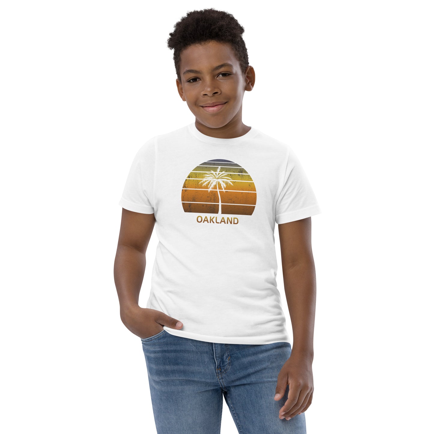 Retro Oakland California Vacation Souvenir Youth Jersey T-Shirt