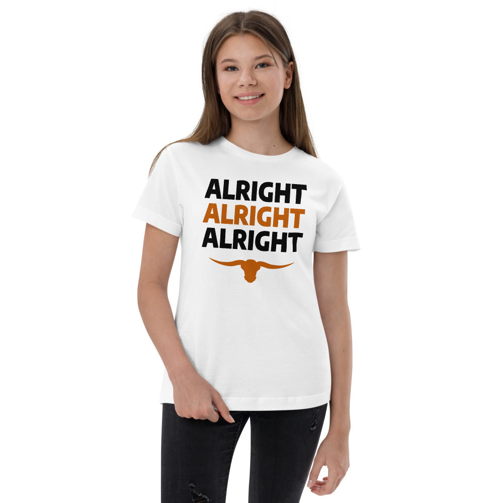 Alright Alright Alright Texas Fan College Football Youth Jersey T-Shirt