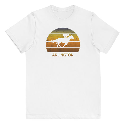 Retro Arlington Horse Racing Track Derby Fan Youth Jersey T-Shirt