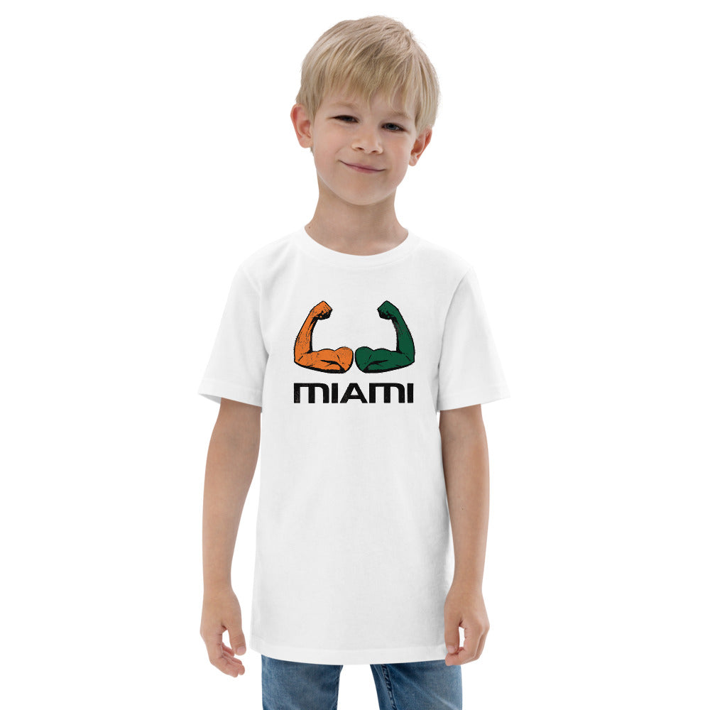 Miami 305 Area Code Native College Football Fan Youth Jersey T-Shirt